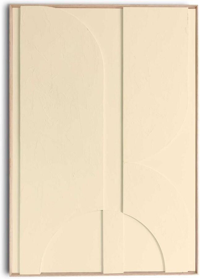 Reinders Mars Sand Beige Relief Art Schilderij 70x50cm Hout - Foto 3