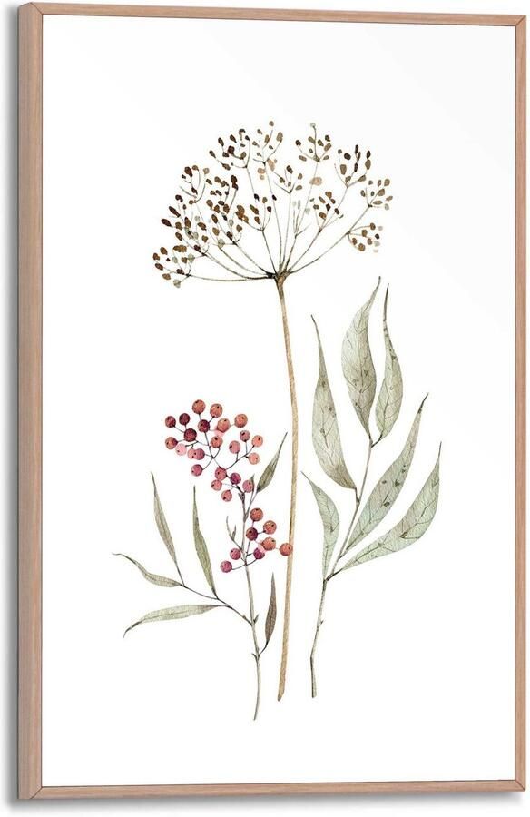 Reinders! Artprint met lijst Aqua Flowers - Foto 3