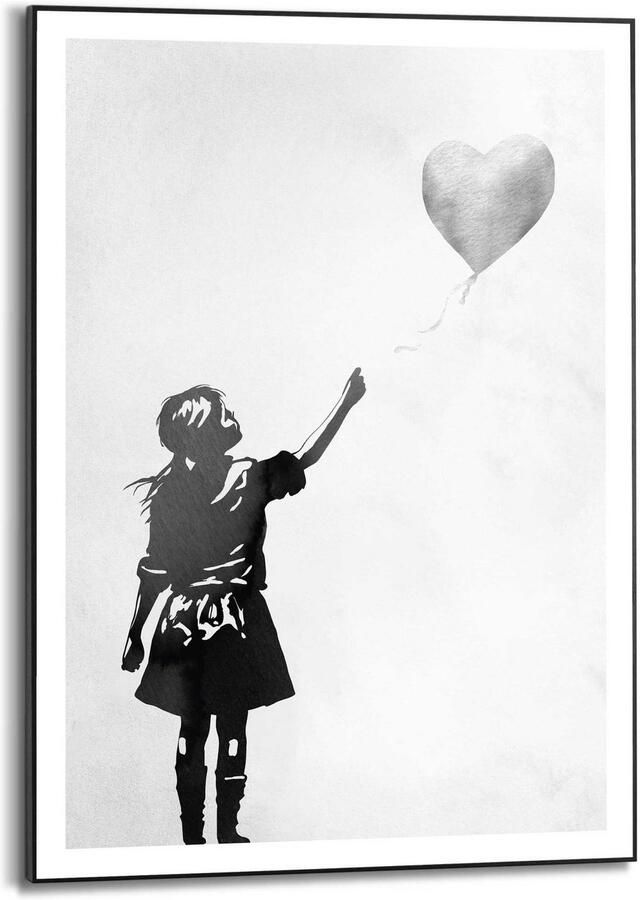 Reinders Balloon Girl Schilderij 70x50cm Zwart - Foto 3