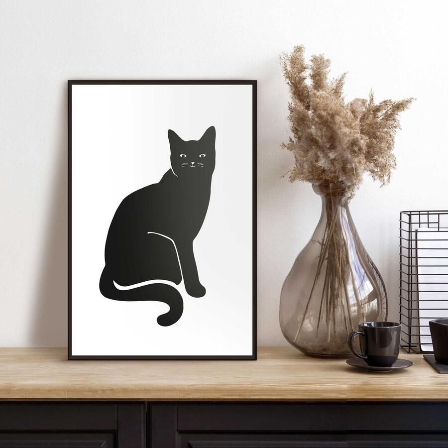 Reinders! Artprint met lijst BLACK CAT - Foto 4