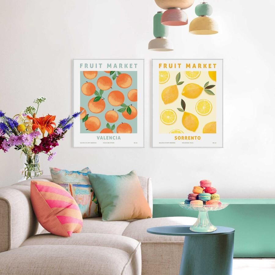 Reinders Fruity Sunshine Schilderijen set 2x 50x40cm White - Foto 5