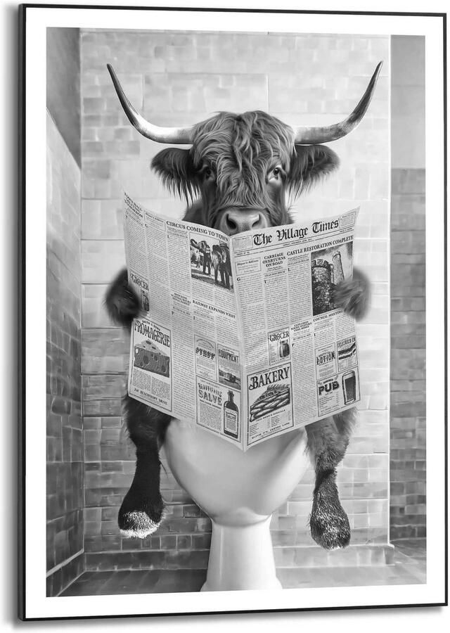 Reinders! Artprint met lijst Highlander toilet - Foto 3