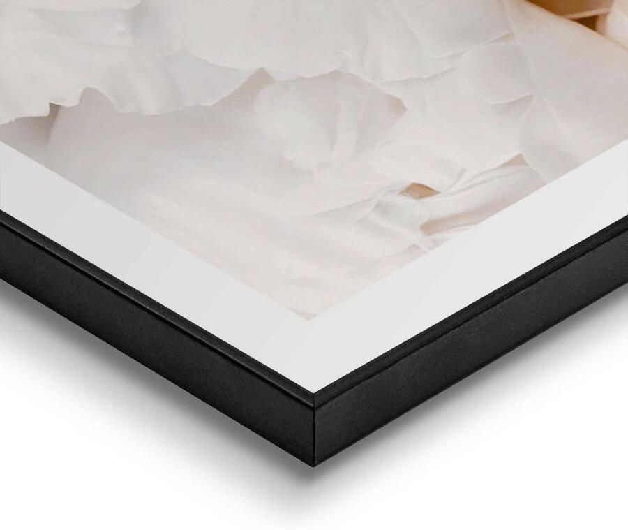 Reinders White Roses Schilderij 70x50cm Zwart