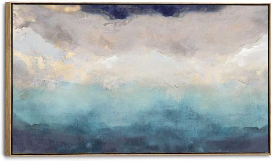 Reinders! Artprint op linnen Abstract blauw artprint op linnen - Foto 3