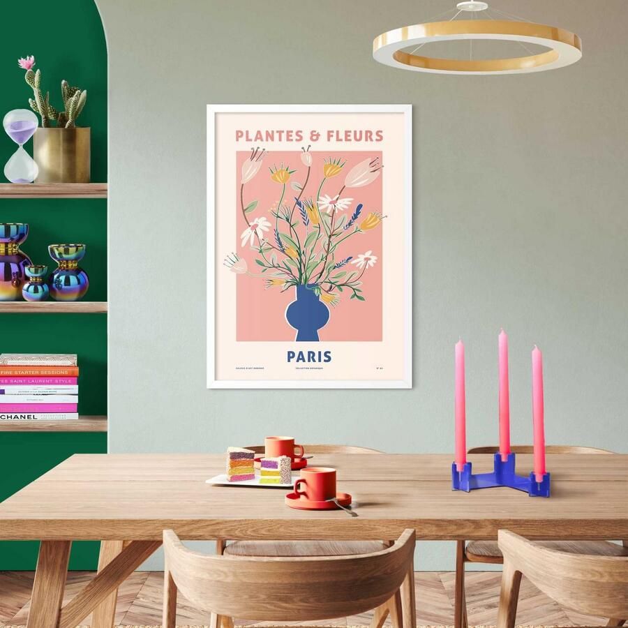 Reinders Parisian Fleurs Schilderij 70x50cm Wit