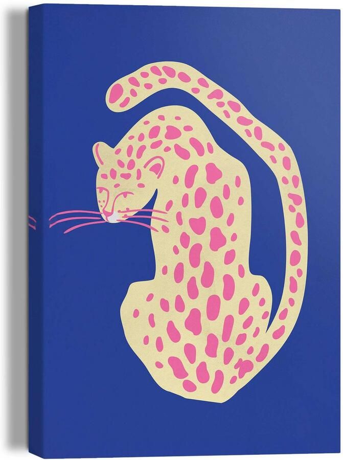 Reinders! Artprint op linnen Blue Pink Cat - Foto 2
