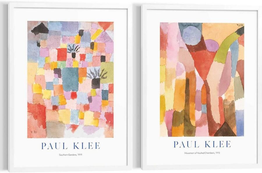 Reinders Paul Klee Colour Schilderijen set 2x 70x50cm Wit - Foto 4