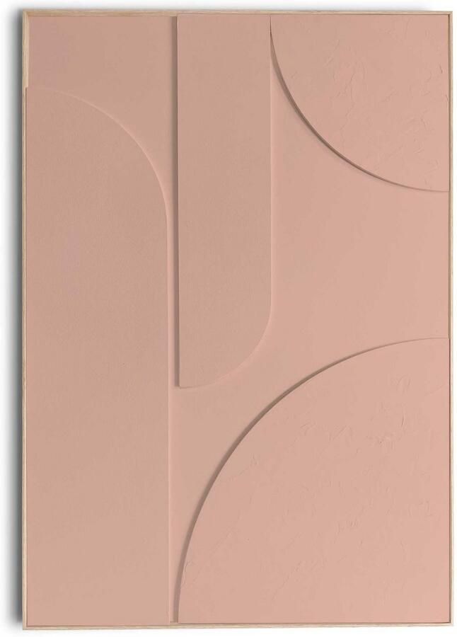 Reinders Puzzeled Terra Pink Relief Art Schilderij 70x50cm Hout - Foto 4
