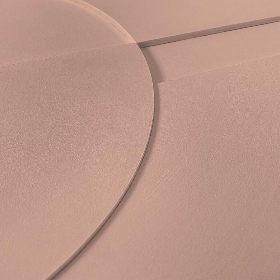 Reinders Puzzeled Terra Pink Relief Art Schilderij 70x50cm Hout