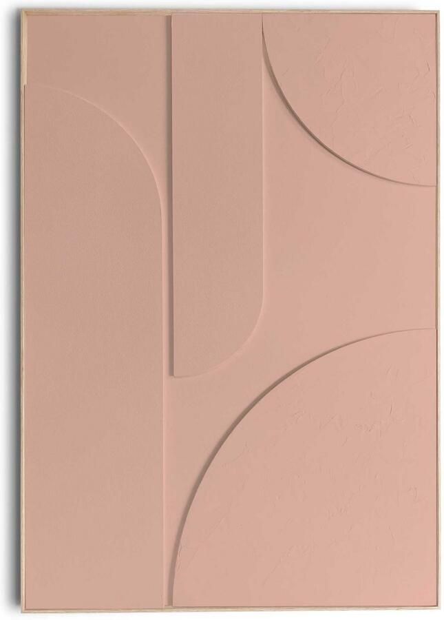 Reinders Saturn Terra Pink Relief Art Schilderij 70x50cm Hout - Foto 3