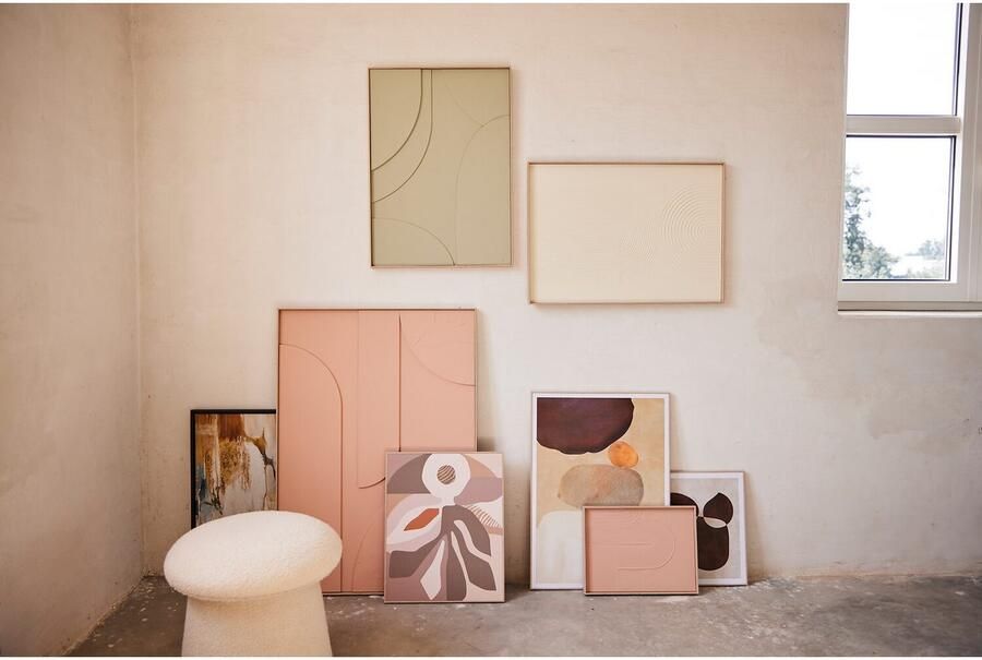 Reinders Saturn Terra Pink Relief Art Schilderij 70x50cm Hout - Foto 8