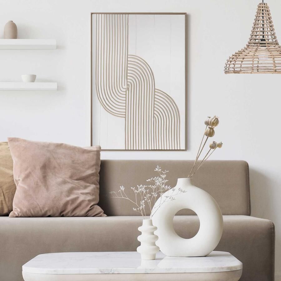 Reinders Knot Beige Craft Art Schilderij 50x70cm Hout - Foto 5