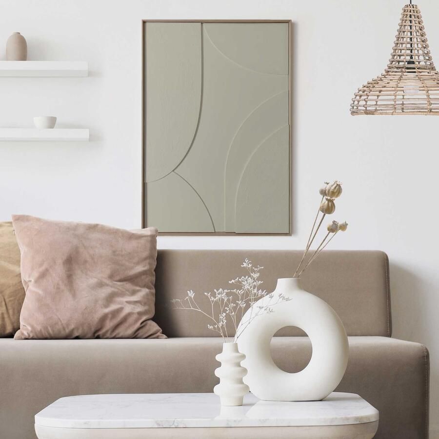 Reinders Terrace Sage Green Relief Art Schilderij 70x50cm Hout - Foto 5