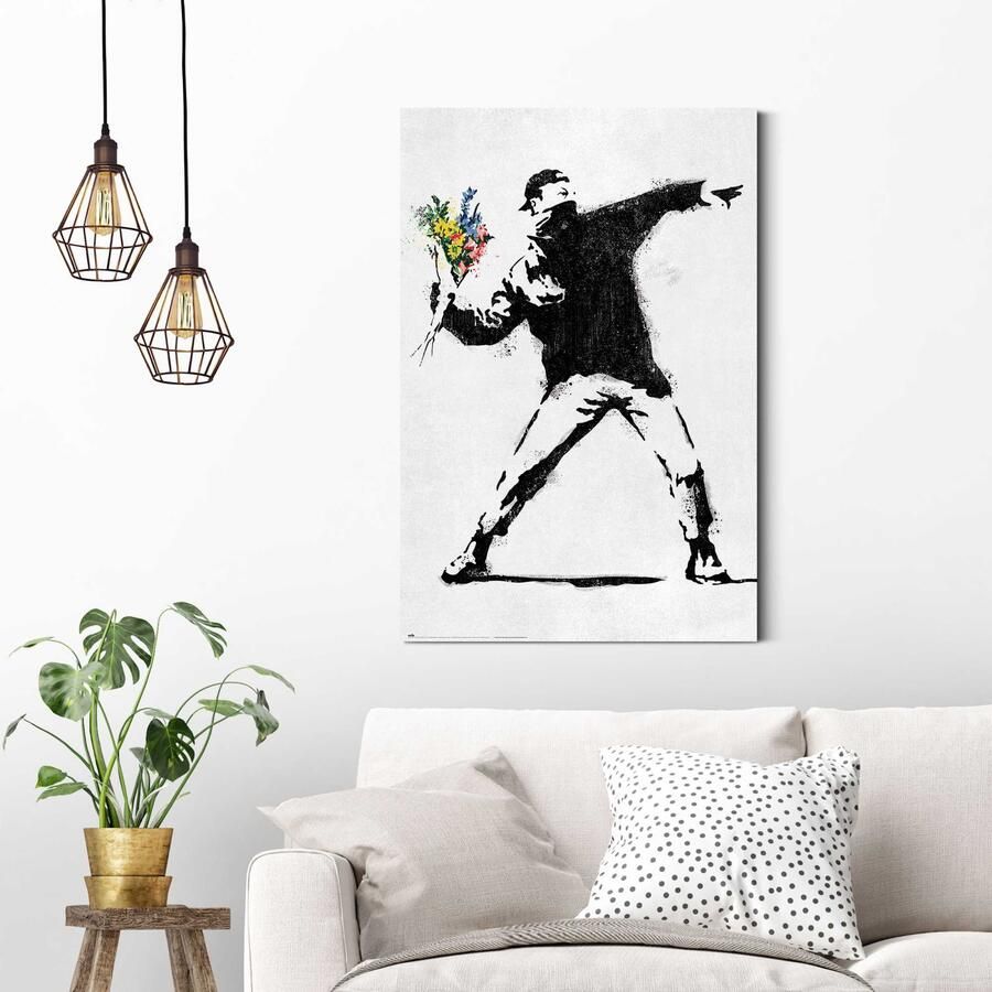 Reinders! Decoratief paneel Banksy flower bomber - Foto 4