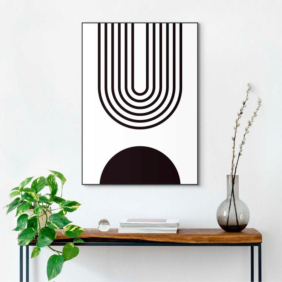 Reinders Abstract Harmony Schilderij 70x50cm Zwart - Foto 2