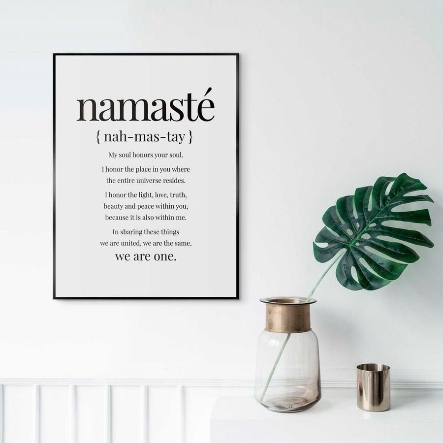 Leen Bakker Poster met lijst Namaste 40x30 cm