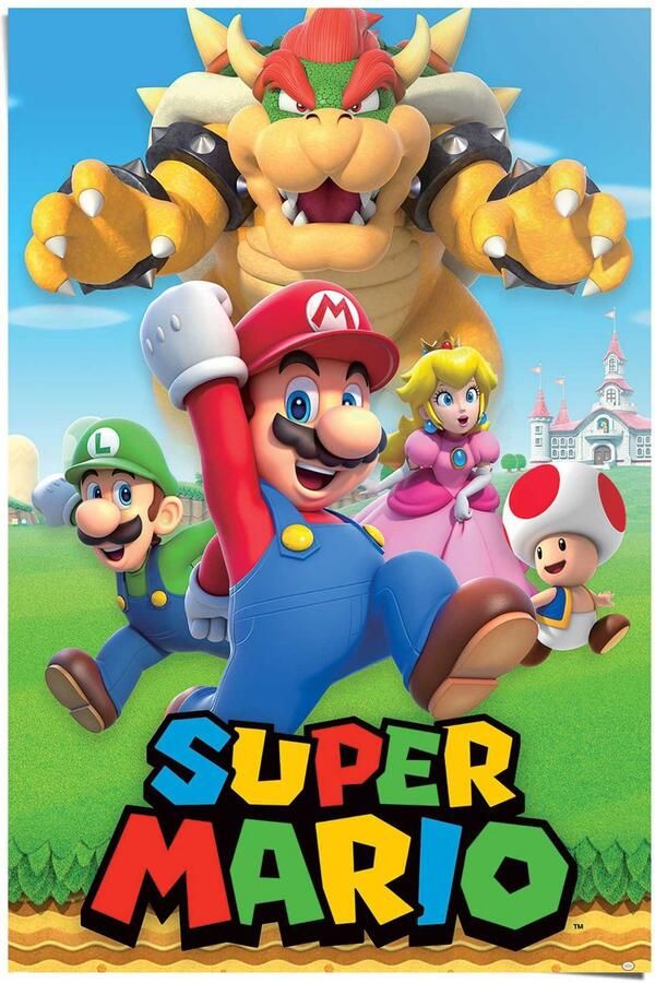Reinders! Poster Super Mario Karakter Montage