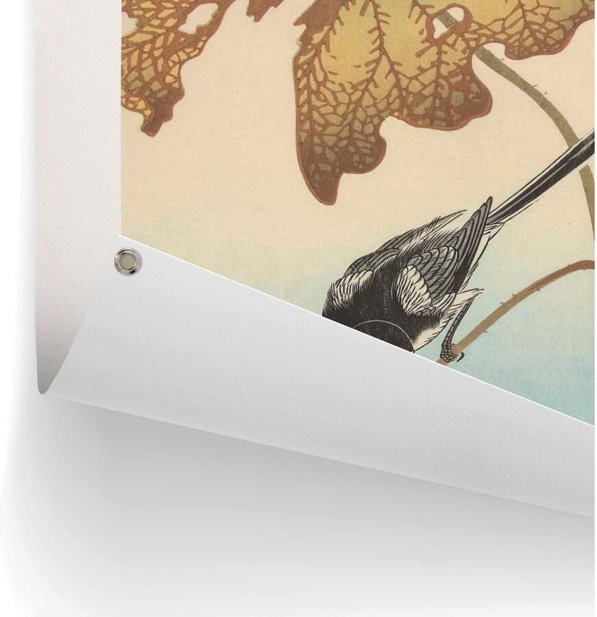 Reinders Ohara Koson&apos;s Wagtail and Lotus Tuinposter 80x60cm - Foto 2