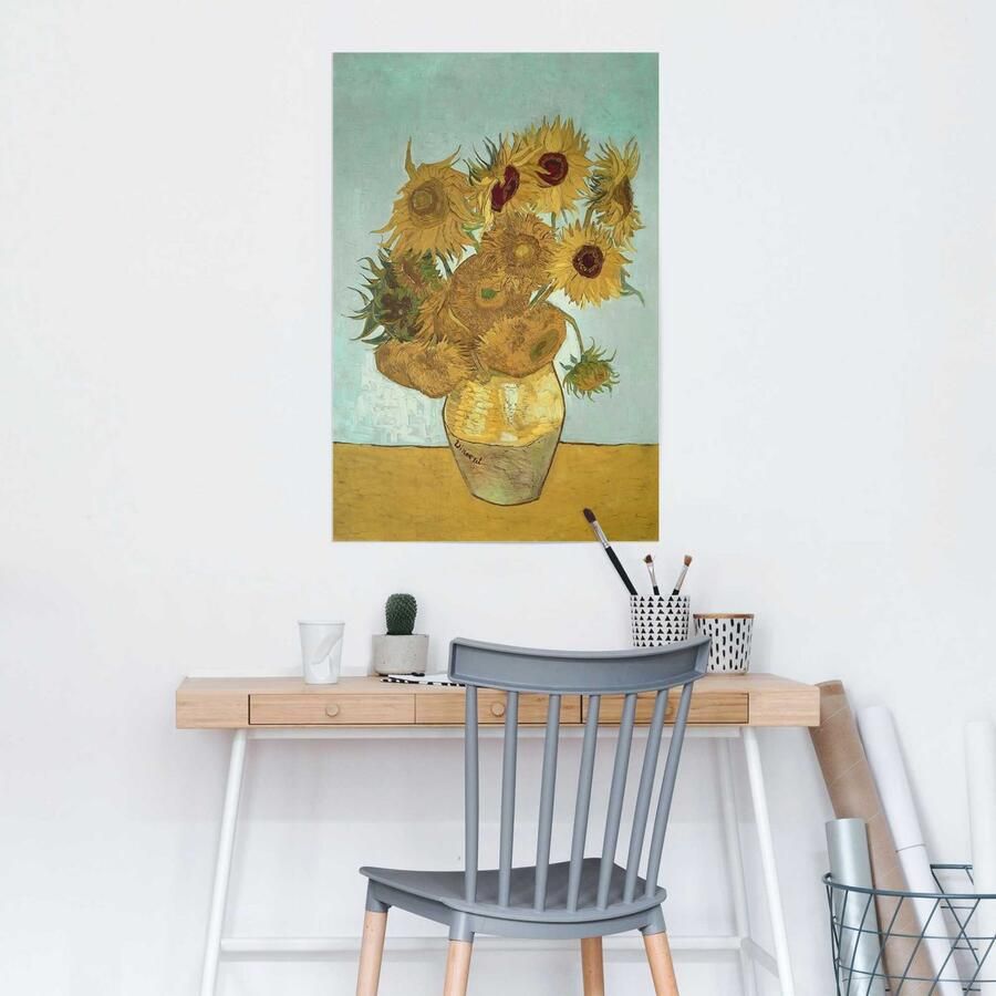 Reinders! Poster Zonnebloemen Vincent van Gogh bloem plant befaamd schilderij - Foto 2