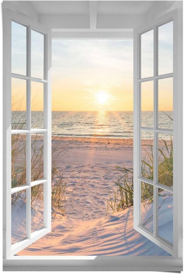 Reinders! Poster Zonsondergang door het raam