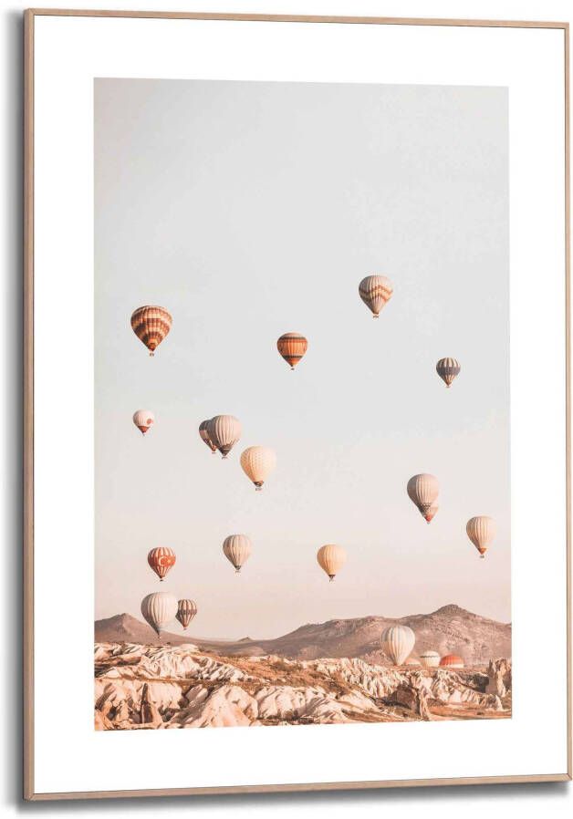 Reinders! Wanddecoratie Ingelijste afbeelding heteluchtballon ballonvaart Cappadocië vrijheid - Foto 4