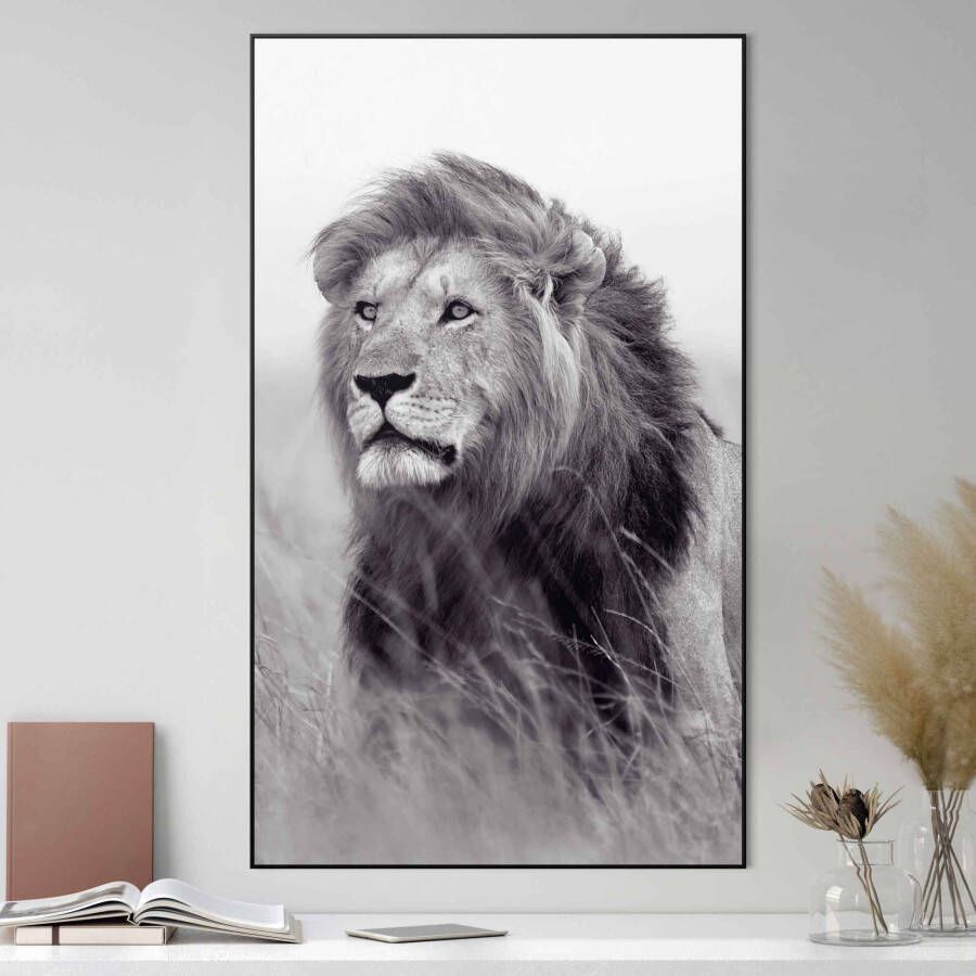Reinders! Wanddecoratie Ingelijste artprint leeuw op de savanne koning - Foto 1