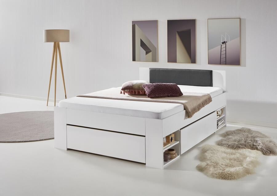Relita Ledikant met bergruimte Stefan met grote lades en Nako op wielen incl. latten met comfortabele lighoogte verkrijgbaar in 2 breedtes en 2 kleuren - Foto 4