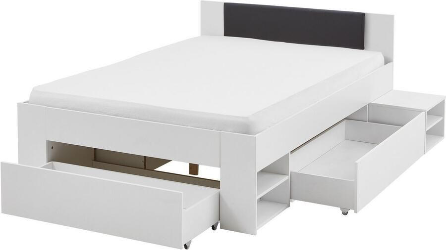 Relita Ledikant met bergruimte Stefan met grote lades en Nako op wielen incl. latten met comfortabele lighoogte verkrijgbaar in 2 breedtes en 2 kleuren - Foto 5