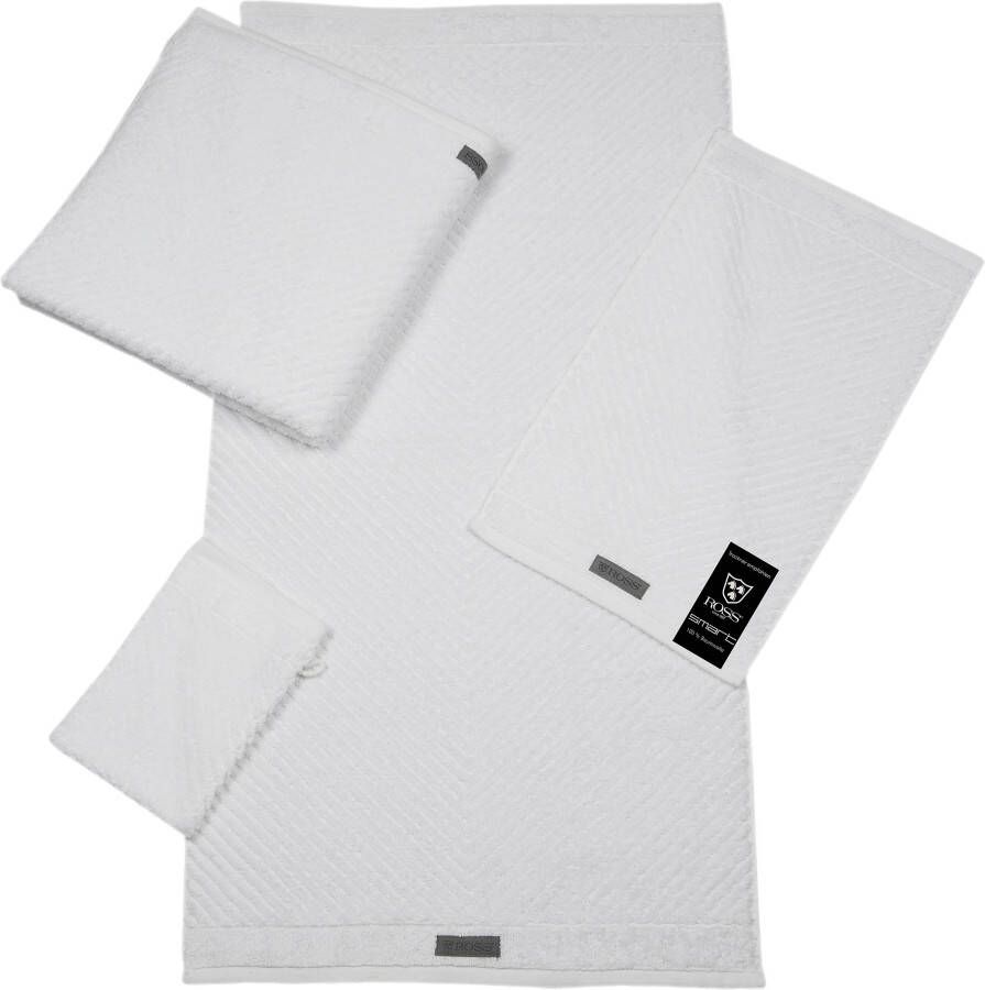 ROSS Gastendoek Smart Uni-rib met velourslabel (6-delig)