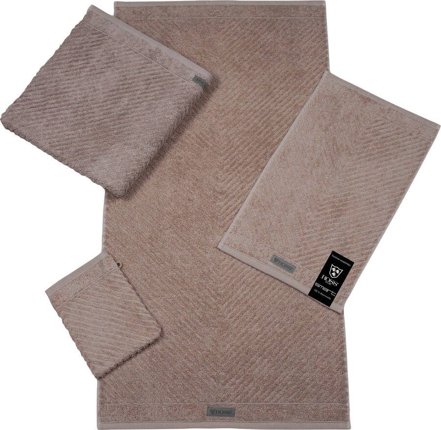 ROSS Handdoek Smart Uni-rib met velourslabel (2 stuks)
