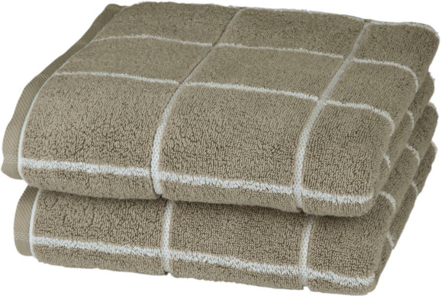 ROSS Handdoeken Cashmere geruit 100% katoen geruit in modieuze ruitkleuren (2 stuks) - Foto 6