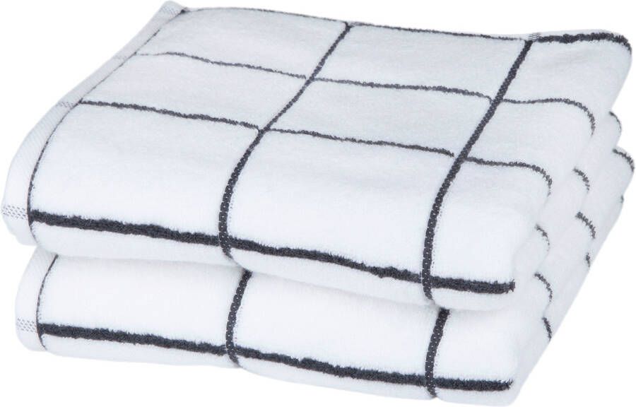 ROSS Handdoeken Cashmere geruit 100% katoen geruit in modieuze ruitkleuren (2 stuks) - Foto 3