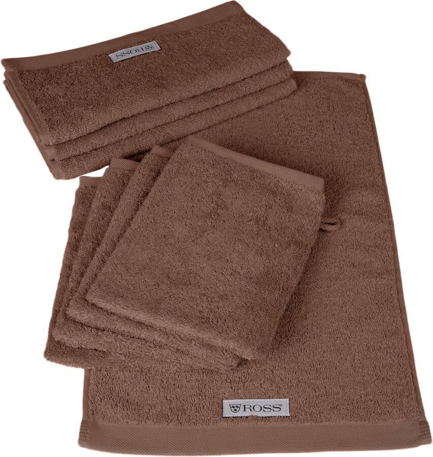 ROSS Handdoekenset Sinfonie bevat gastendoeken en washandjes (set 8-delig)