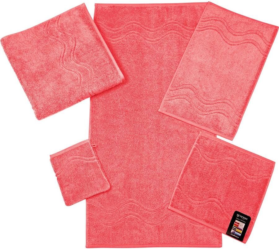 ROSS Handdoek Cashmere feeling 100% katoen met golf-rand grote kleurkeuze (set 2 stuks) - Foto 2