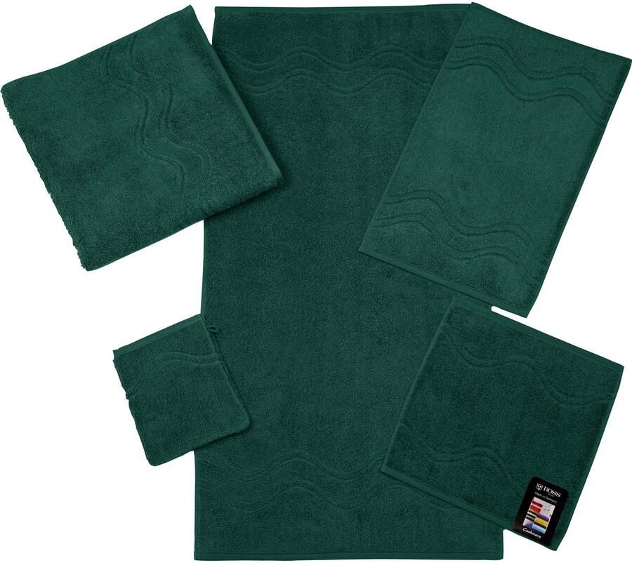 ROSS Handdoek Cashmere feeling 100% katoen met golf-rand grote kleurkeuze (set 2 stuks) - Foto 2