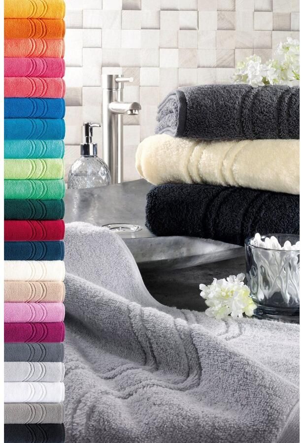 ROSS Gastendoek Cashmere feeling met golven-randdessin (6-delig)