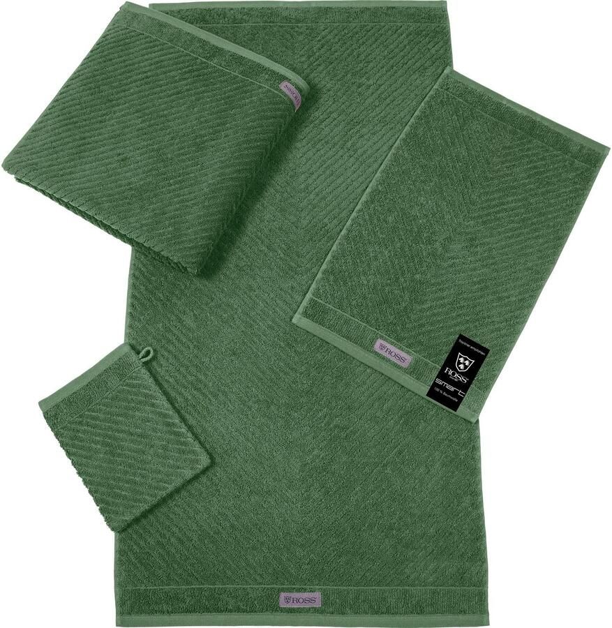 ROSS Handdoek Smart Uni-rib met velourslabel (2 stuks)