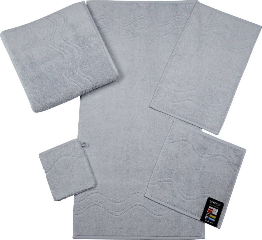 ROSS Washandje Cashmere feeling met golven-randdessin (set 6 stuks) - Foto 1
