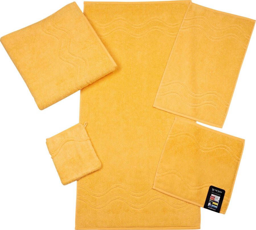 ROSS Waslapje Cashmere feeling met golven-randdessin (set)