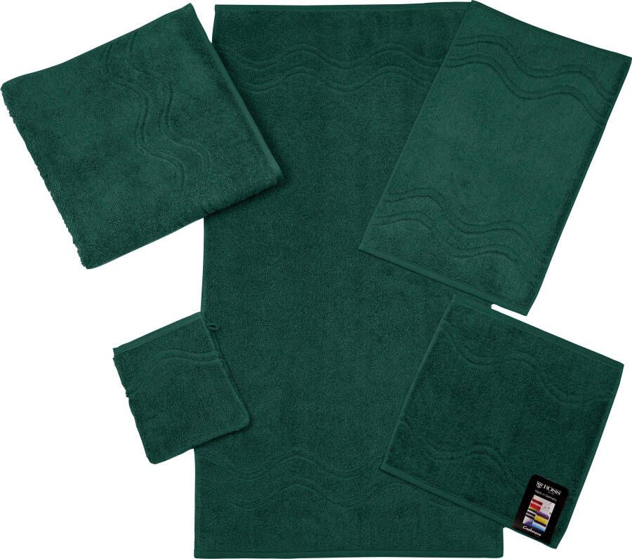 ROSS Waslapje Cashmere feeling met golven-randdessin (set)