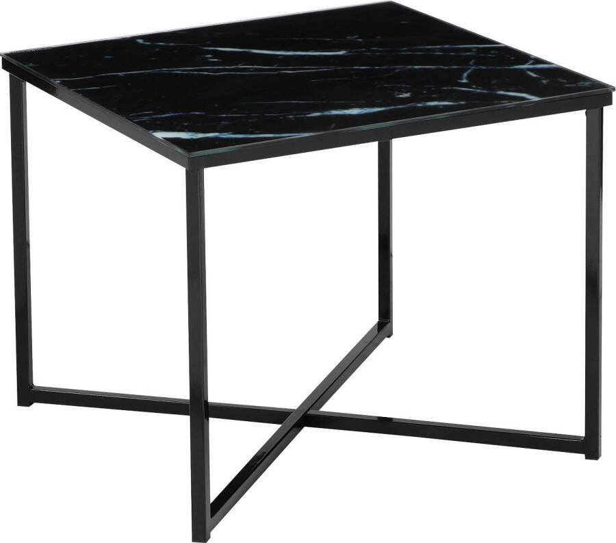 SalesFever Bijzettafel Caorle stijlvolle tafel Elegant tafelblad in edele marmerlook