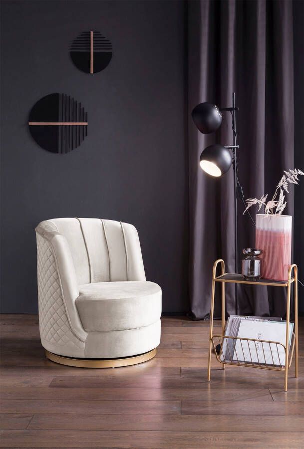 Artistiq Living Draaibare Fauteuil Meggie Velvet beige - Foto 2