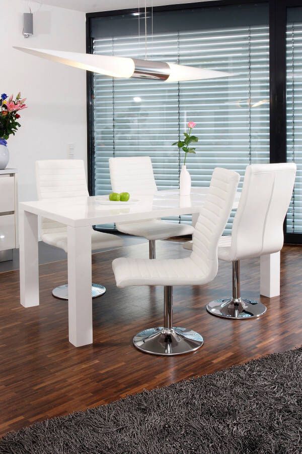 SalesFever Eethoek bestaand uit 4 draaistoelen en een 180 cm brede tafel (set 5-delig)