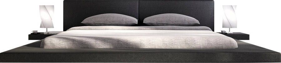 SalesFever Gestoffeerd bed Design bed in een moderne look lounge bed inclusief nachtkastje