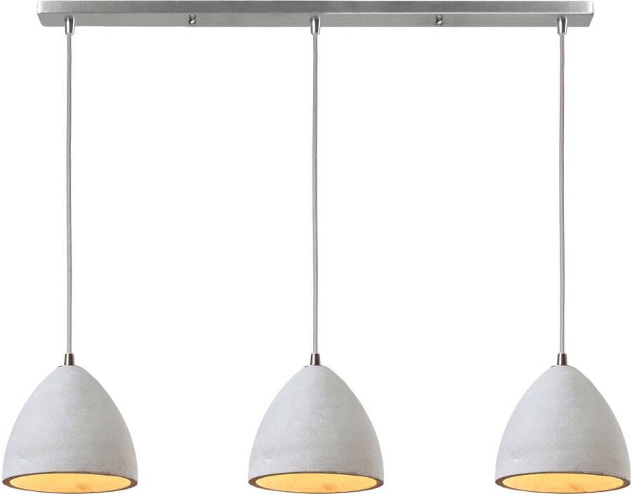 SalesFever Hanglamp Nora 3x lampenkappen van beton