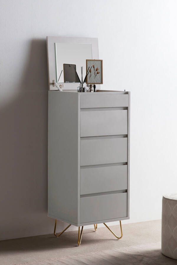 Artistiq Living Artistiq Ladekast met spiegel Carles 110 x 45cm Wit