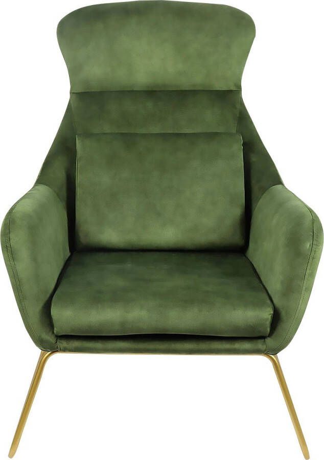Ontspan fauteuil gemaakt van fluwelen velours groen