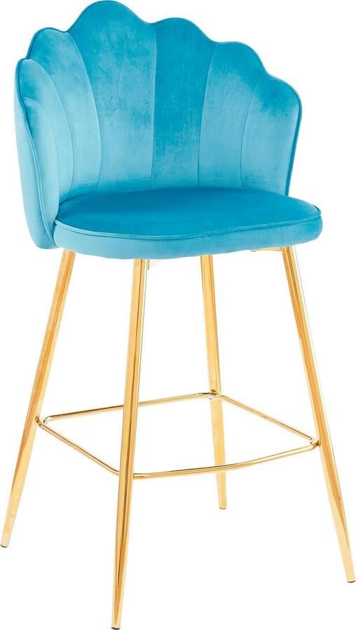 Artistiq Living Artistiq Barkruk Alexander Velvet blauw (zithoogte 68cm) - Foto 4