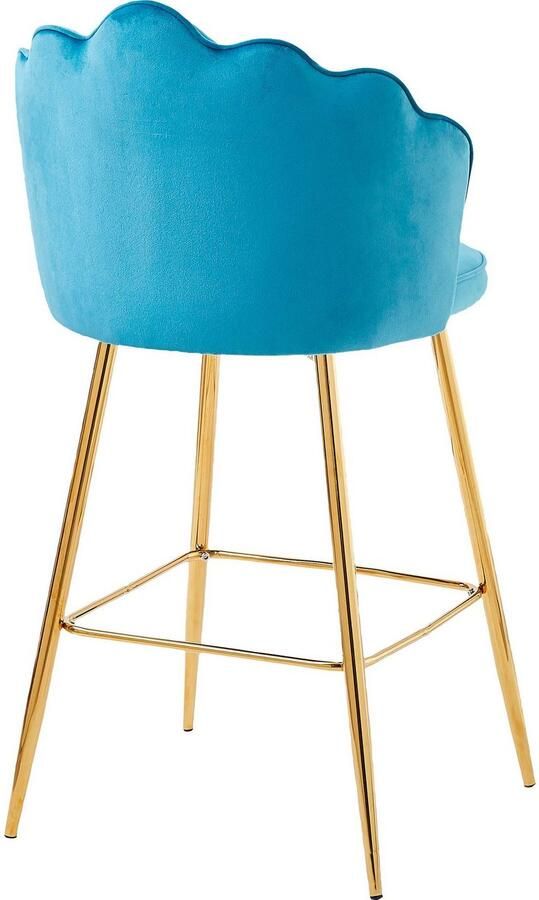 Artistiq Living Artistiq Barkruk Alexander Velvet blauw (zithoogte 68cm) - Foto 2