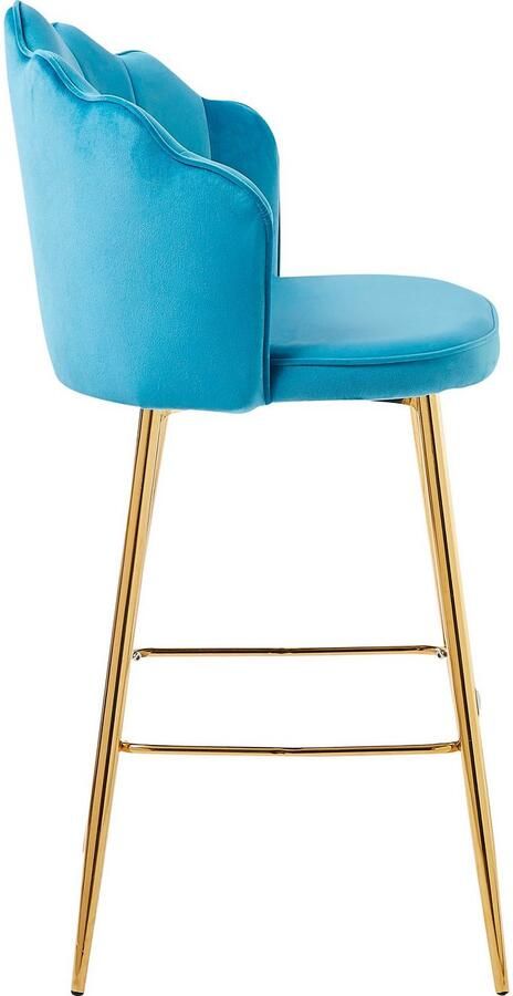 Artistiq Living Artistiq Barkruk Alexander Velvet blauw (zithoogte 68cm) - Foto 6